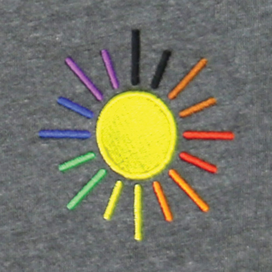 Image 2 of Born To Shine Embroidered Rainbow Sun T-Shirt