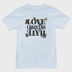 Thumbnail 1 of Love Conquers Hate Butterflies T-Shirt