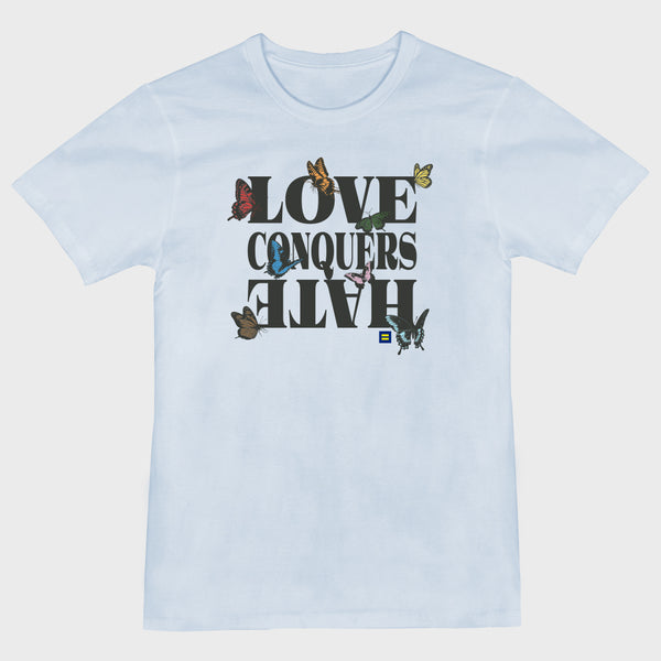 Picture of Love Conquers Hate Butterflies T-Shirt