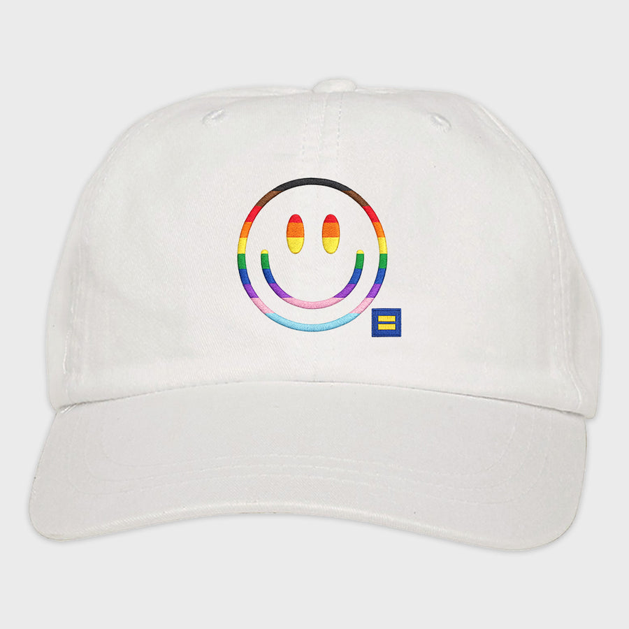 Image 1 of Rainbow Smiley Embroidered Cap