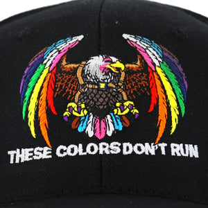 Thumbnail 3 of These Colors Don't Run Rainbow Eagle Trucker Cap