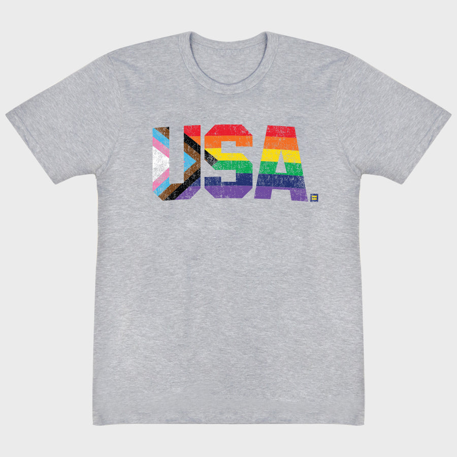 Image 1 of Progress Rainbow USA T-Shirt