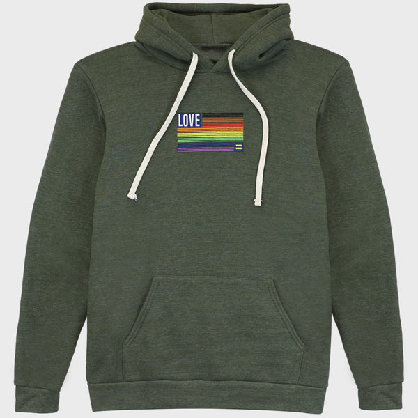 Picture of Love Rainbow Flag Embroidered Hoodie