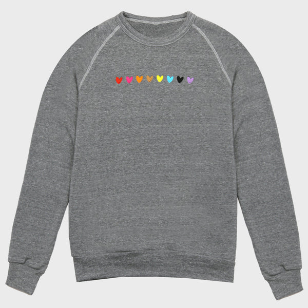 Picture of Love is Love Embroidered Hearts Sweatshirt
