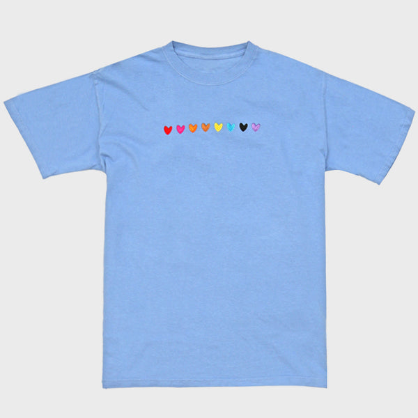Picture of Love is Love Embroidered Hearts T-Shirt