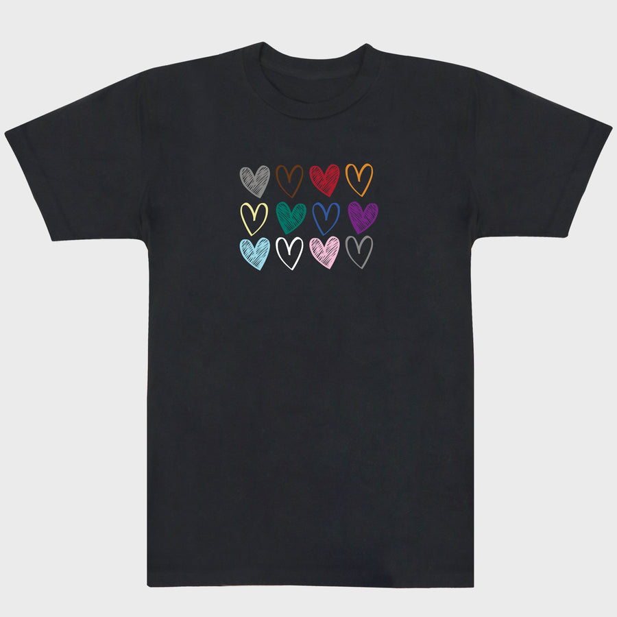 Image 1 of Rainbow Hearts T-Shirt