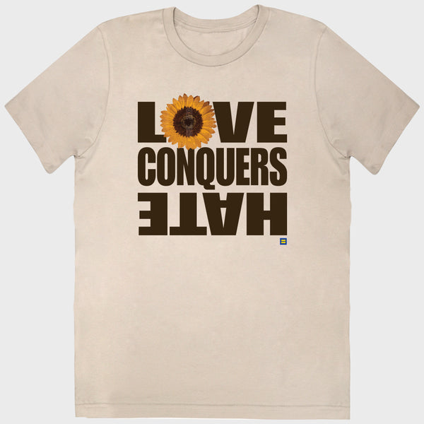 Picture of Love Conquers Hate Sunflower T-shirt