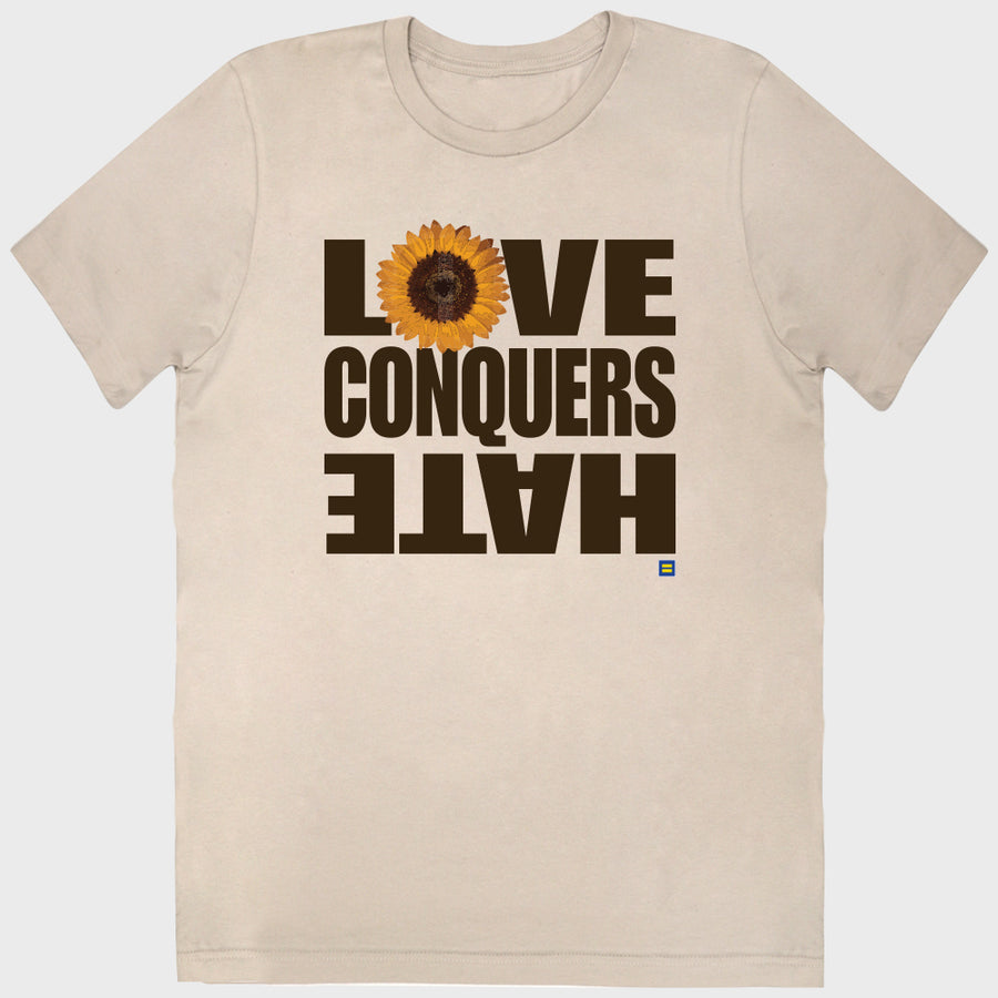 Image 1 of Love Conquers Hate Sunflower T-Shirt