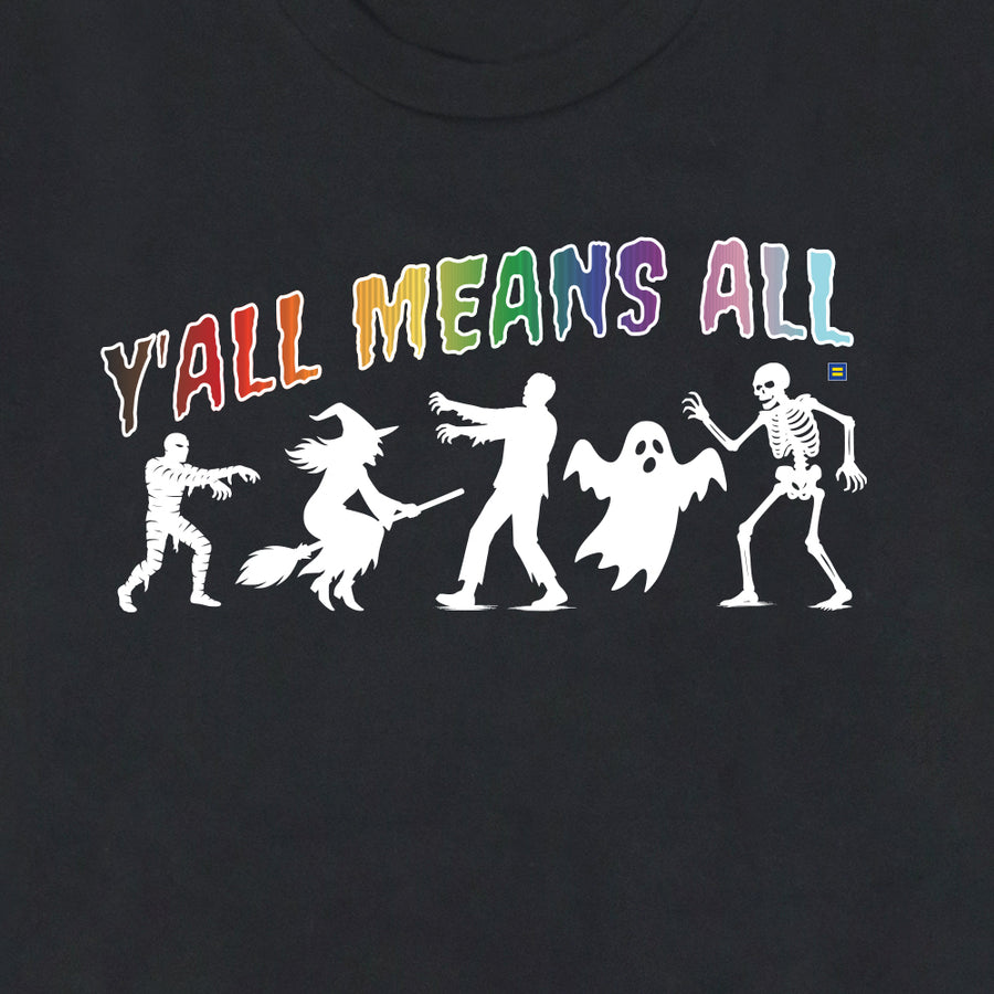 Image 2 of Y'all Means All Halloween T-Shirt