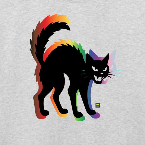 Alternate Picture of Spooky Rainbow Cat Crewneck Sweatshirt