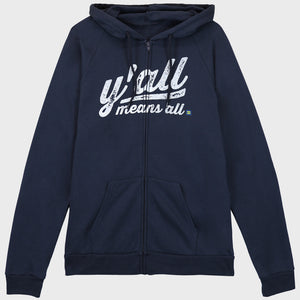 Thumbnail 1 of Y'all Means All Zip Hoodie