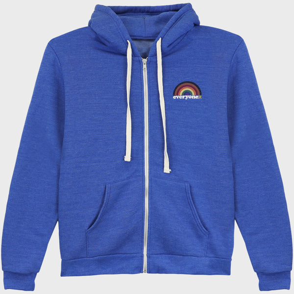 Picture of Everyone Rainbow Embroidered Zip Hoodie