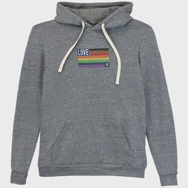 Picture of Love Rainbow Flag Embroidered Hoodie