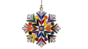 Thumbnail 1 of Rainbow Snowflake Ornament - PREORDER NOW