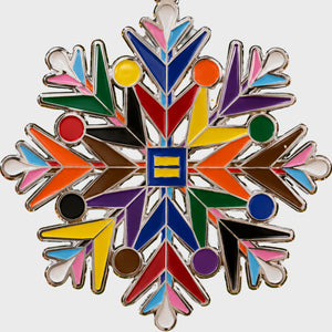 Thumbnail 2 of Rainbow Snowflake Ornament - PREORDER NOW