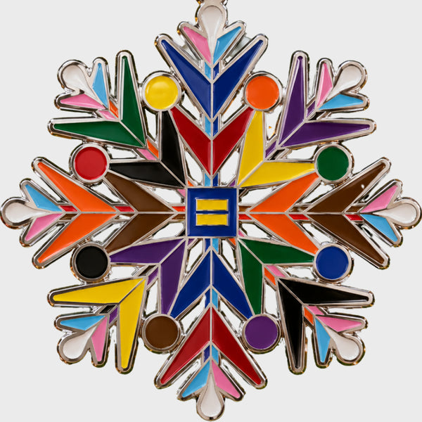 Alternate Picture of Rainbow Snowflake Ornament - PREORDER NOW