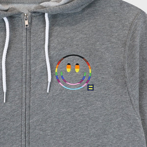 Thumbnail 2 of Rainbow Smiley Zip Hoodie