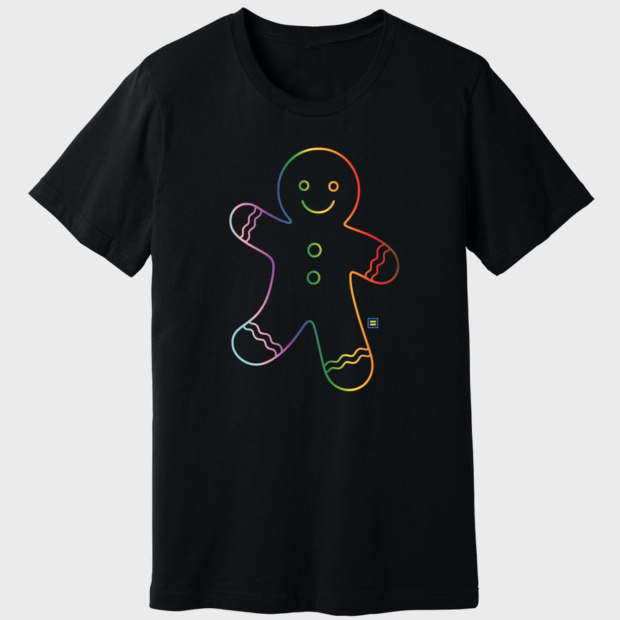 Image 1 of Rainbow Gingerbread Person T-shirt