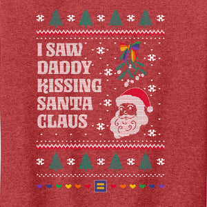 Thumbnail 2 of I Saw Daddy Kissing Santa Claus Ugly Holiday Sweatshirt