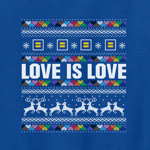 Thumbnail 2 of Love Is Love Ugly Holiday Sweatshirt