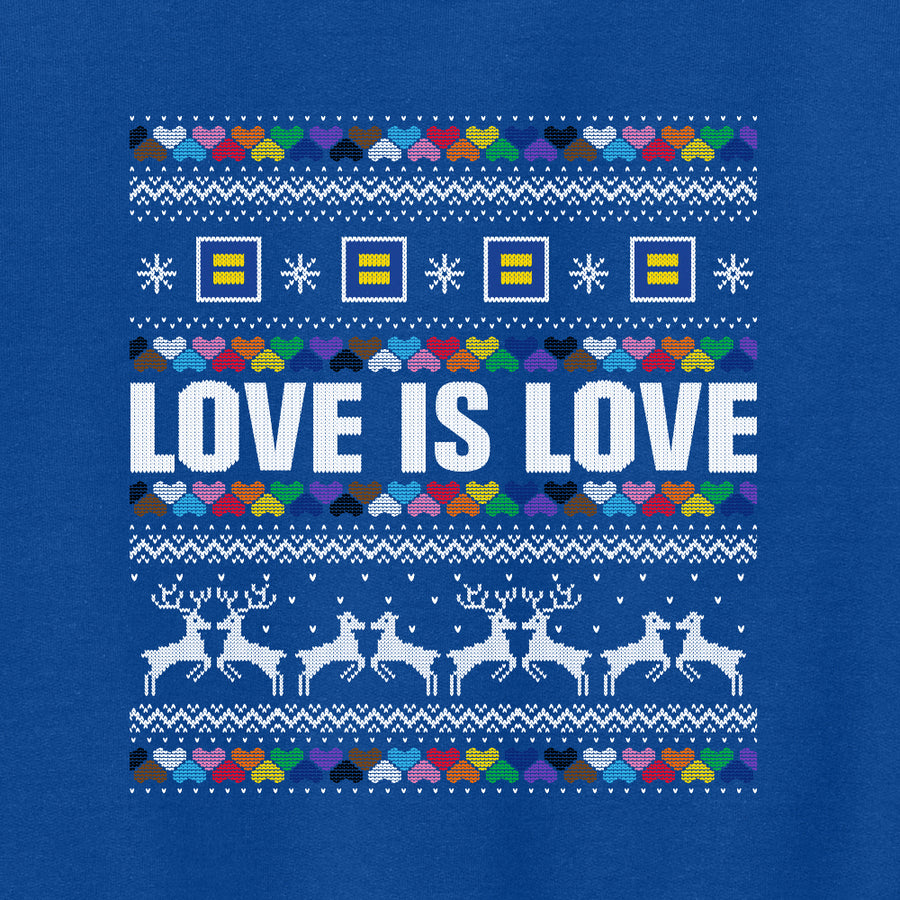 Image 2 of Love Is Love Ugly Holiday Sweatshirt