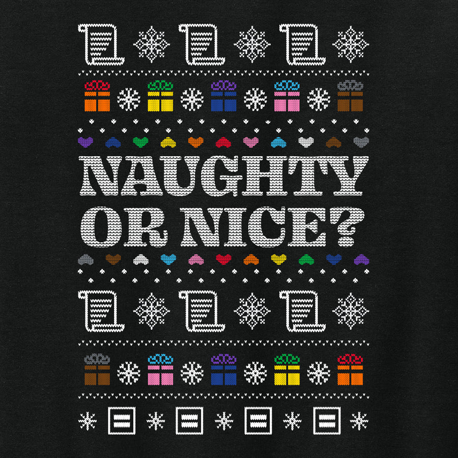 Image 2 of Naughty Or Nice Ugly Holiday Sweatshirt