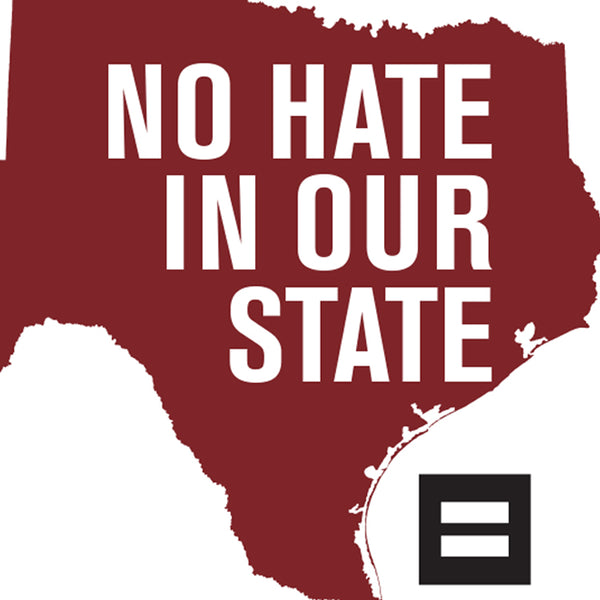 Alternate Picture of No Hate in Our State Bumper Sticker - 2 pack