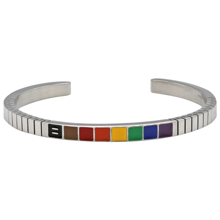 Buy Infinity Collection Rainbow Heart Charm Bracelet. Lgbt Bracelet,  Lesbian Pride Jewelry, Rainbow Pride Bracelet & Ideal Lesbian Gifts,  Silicone, leather at Amazon.in