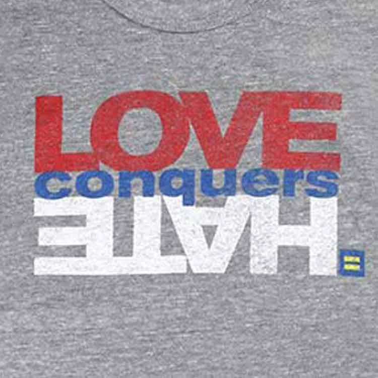 love conquers hate t-shirt marriage equality