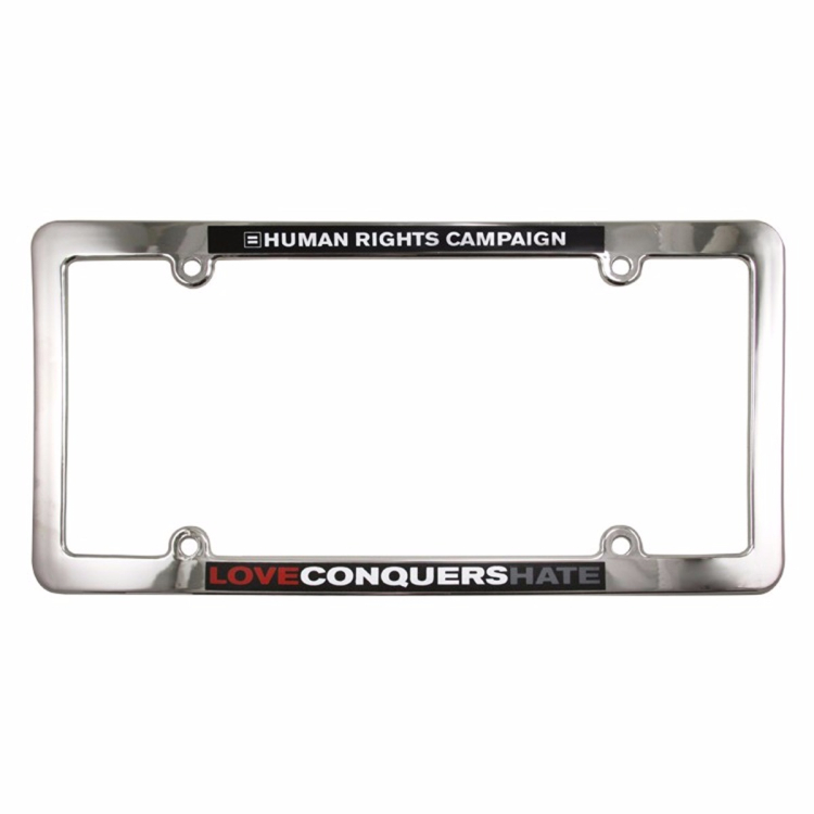 HRC human rights campaign gay support equal rights lCH love conquers hate license plate frame