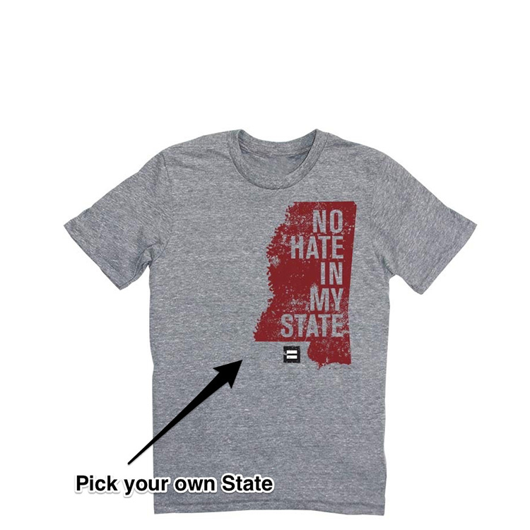 t-shirt human rights campaign No Hate In Our State T-Shirt 