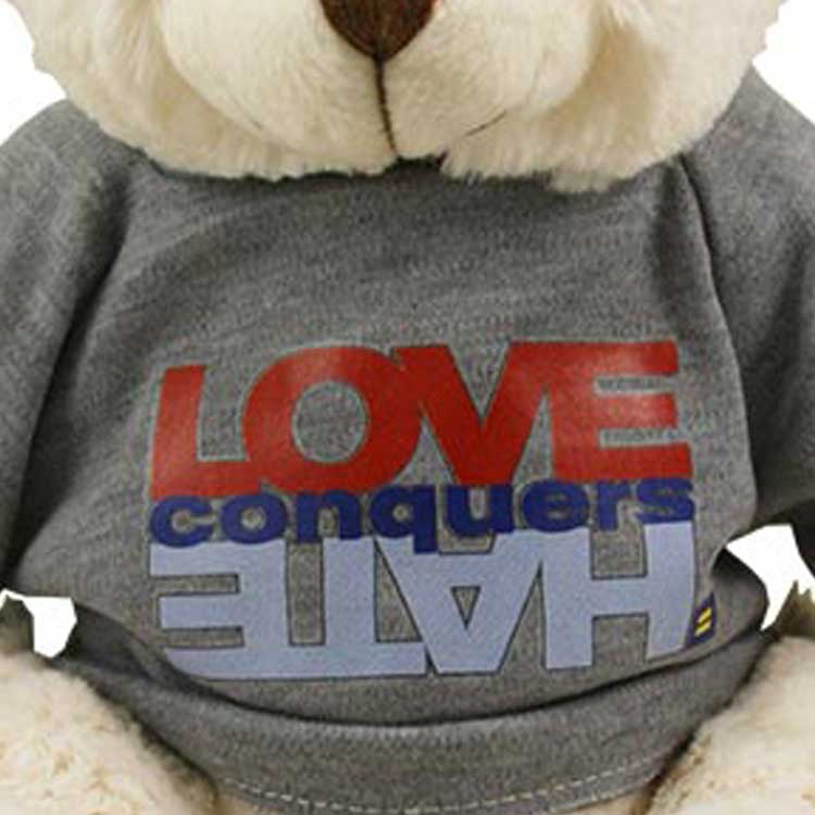 love conquers hate LCH human rights campaign bear