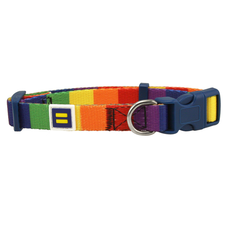 hrc rainbow gay lgbtq+ dog collar