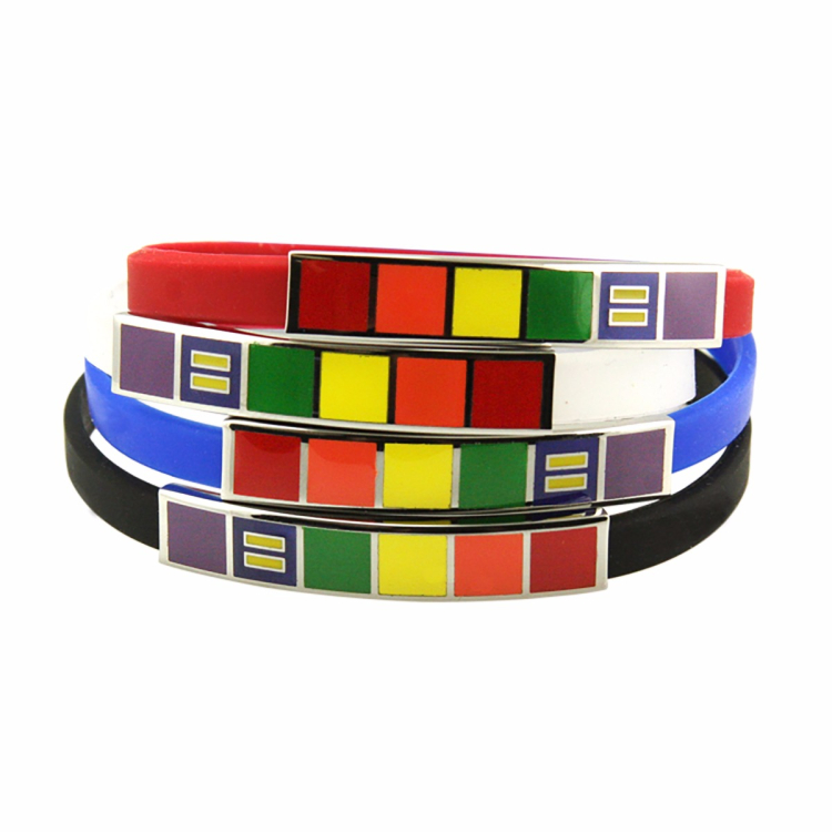 rainbow gay pride colorful wristband