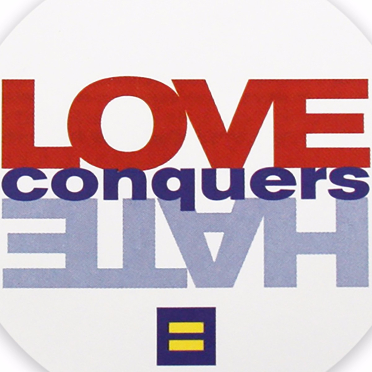 love conquers hate cyndi cindy lauper car sticker