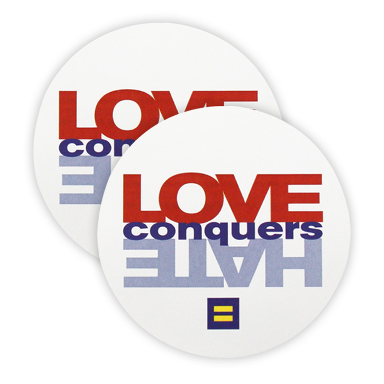 love conquers hate cyndi cindy lauper car sticker