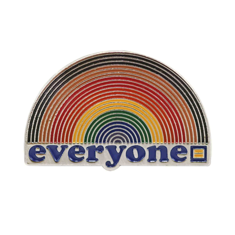 hrc human rights campaign pride rainbow supports gay lgbt equal rights ribbon lapel pin