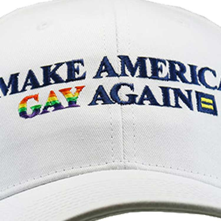 hrc human rights campaign rainbow gay make America gay again rainbow baseball hat