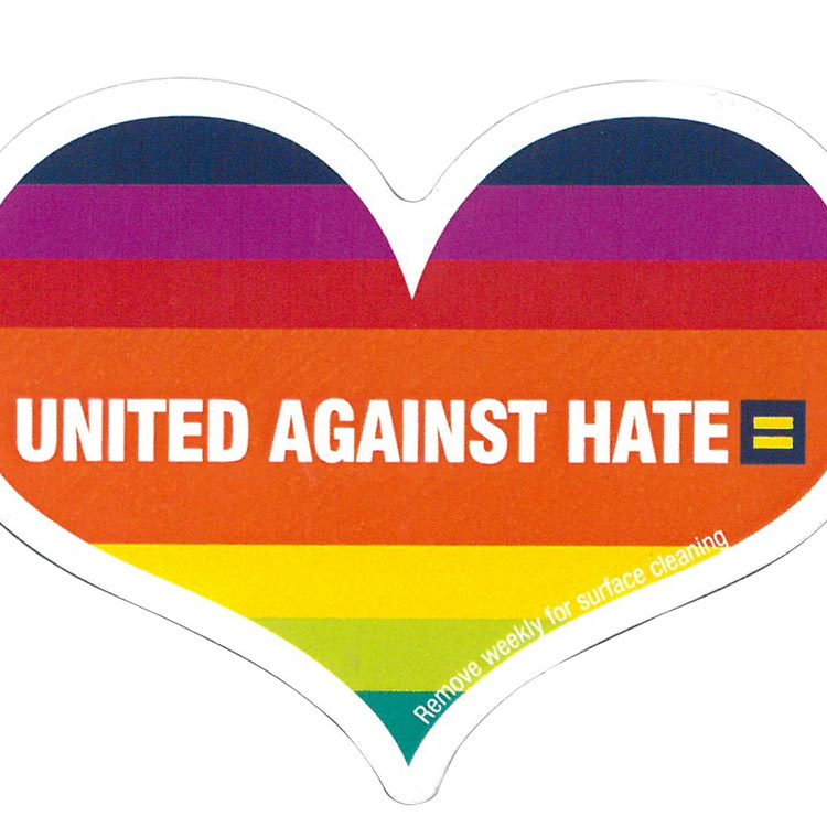 United Against Hate Car Magnet