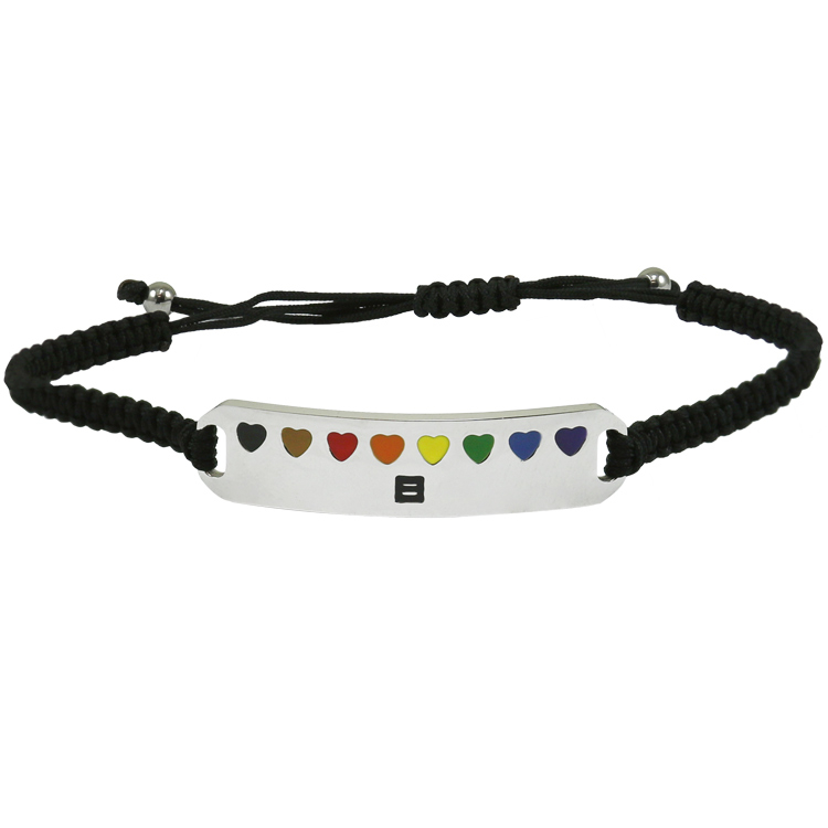 Love is Love Rainbow Heart Adjustable Bracelet