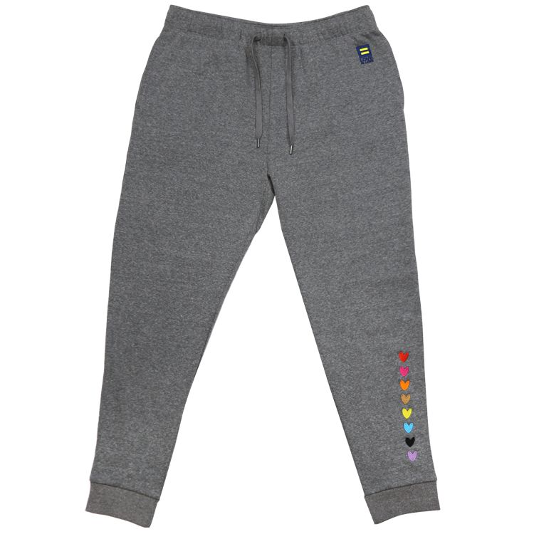 Love is Love Embroidered Hearts Sweatpants