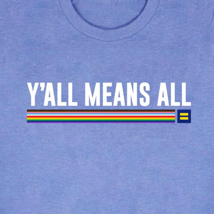 Y'all Means All Rainbow T-shirt