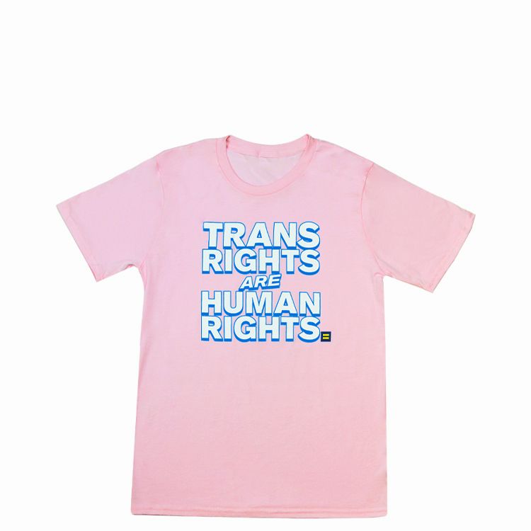 Trans Rights Are Human Rights T-Shirt XS Light Pink