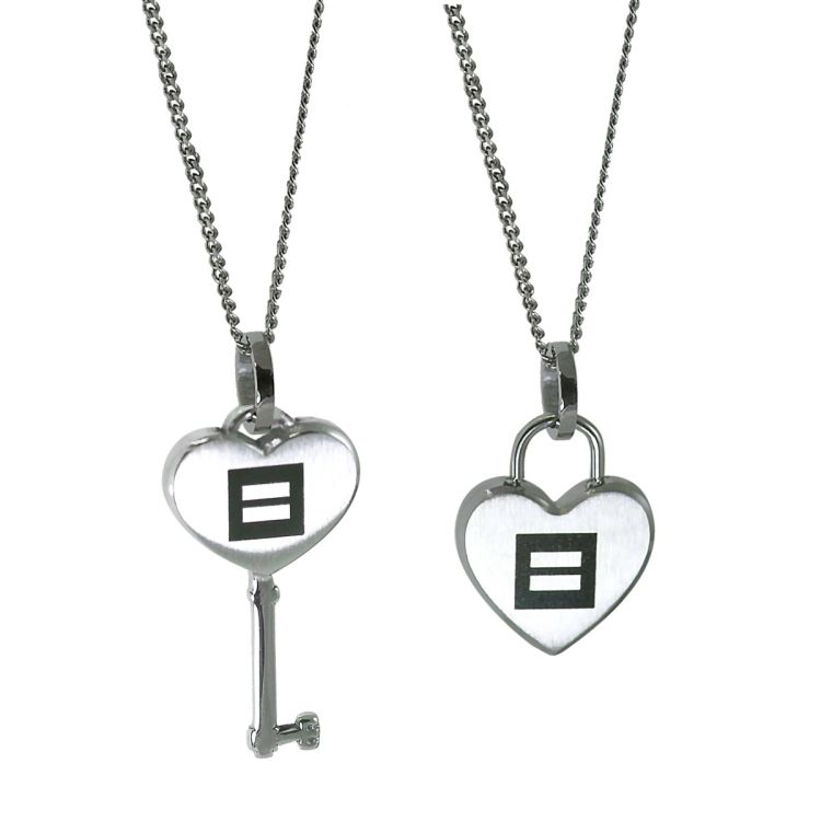 Key to My Heart Pendant Necklaces - Set of 2