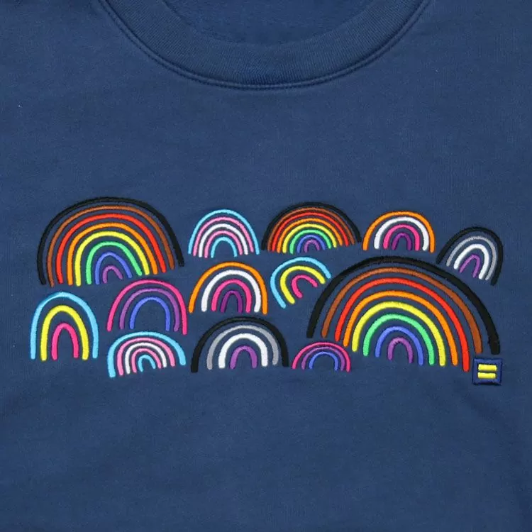 Rainbow embroidered sweatshirt 2025