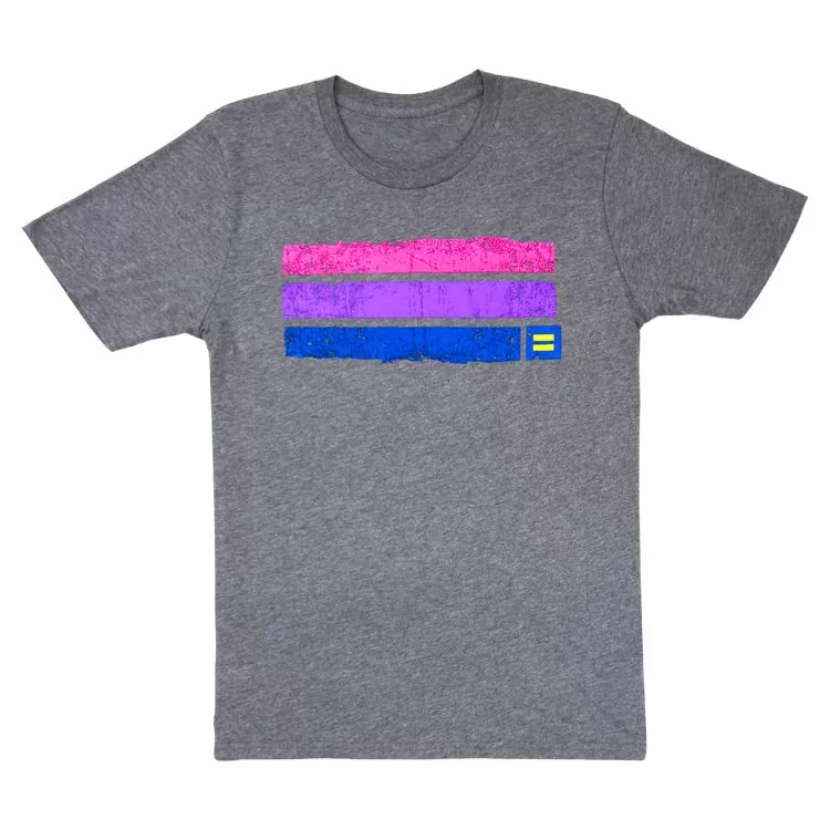 Bisexual Pocket Love Heart Shirt - Equality + Pride Bisexual Pocket Love Heart Shirt - Equality + Pride